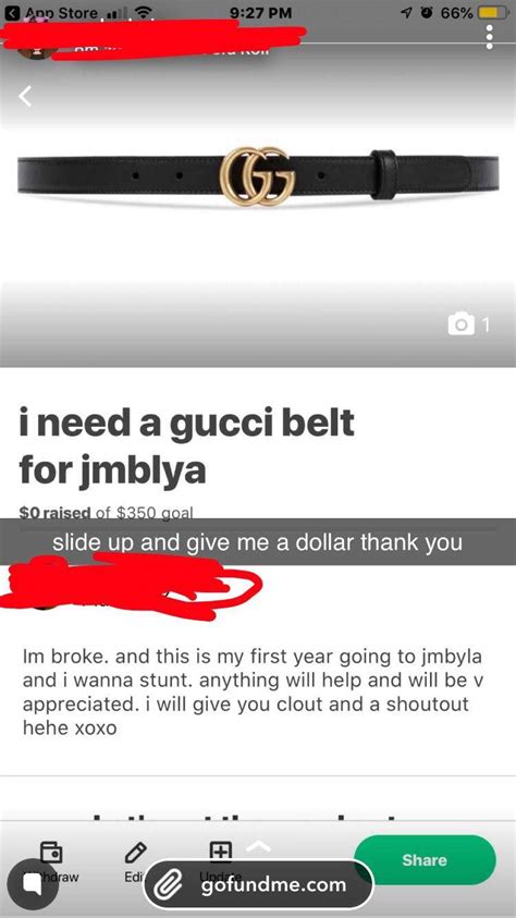 girl at my school needs a gucci belt to flex at a music festival